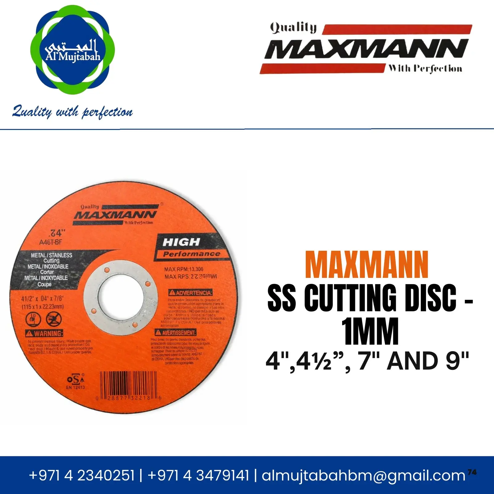 Stainless Steel Cutting Disc