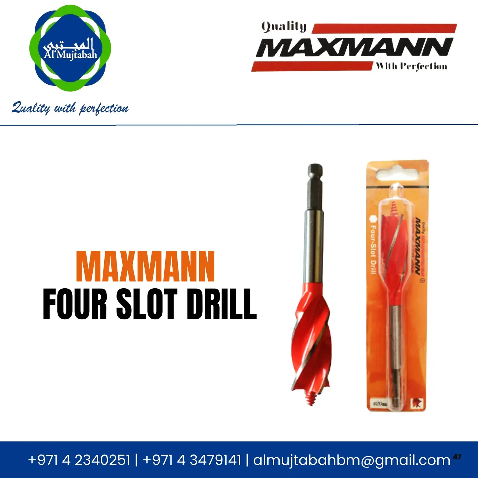 Four Slot Drill Bit