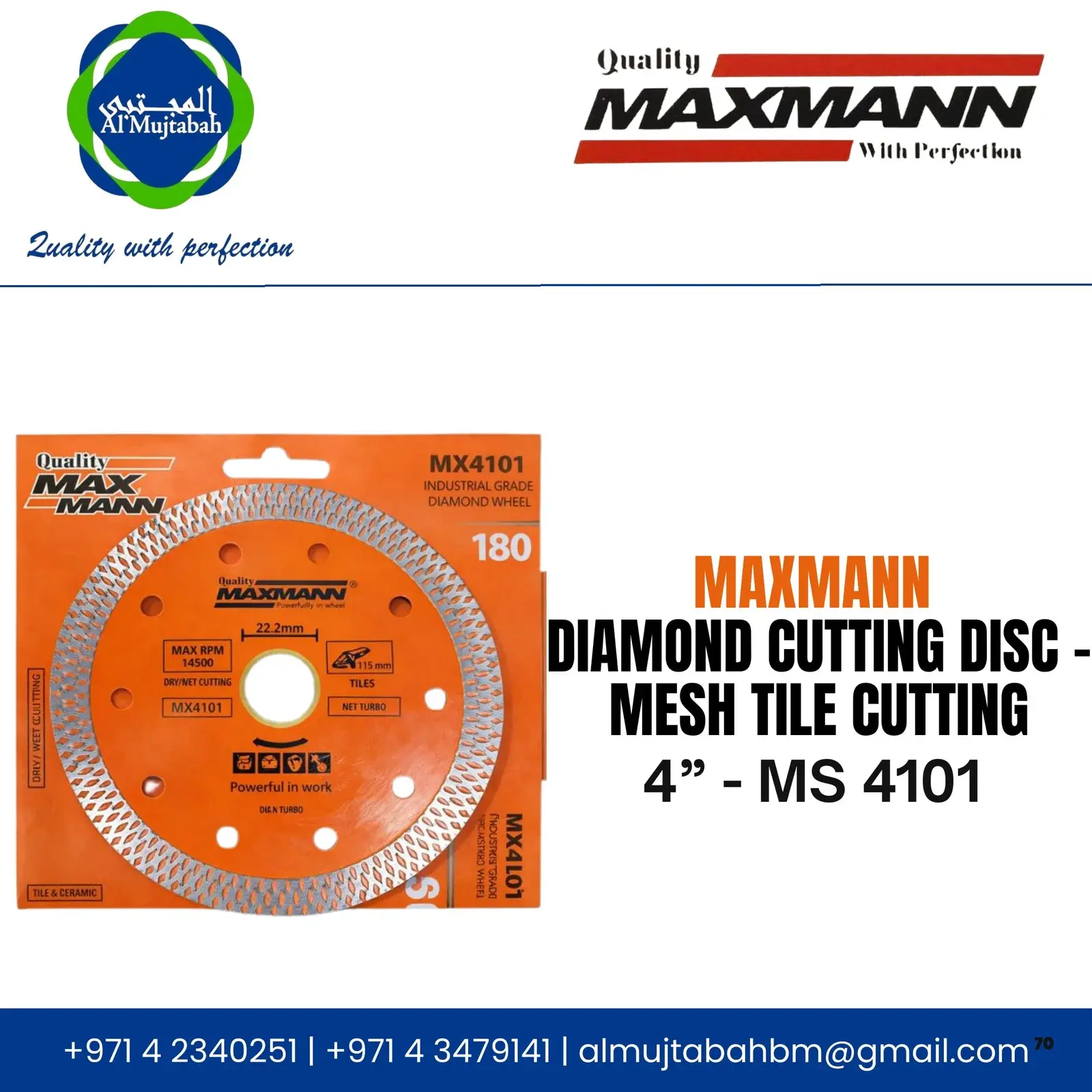 Diamond Cutting Disc — Mesh Tile Cutting